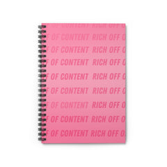 Rich off of Content Spiral Notebook - Ruled Line