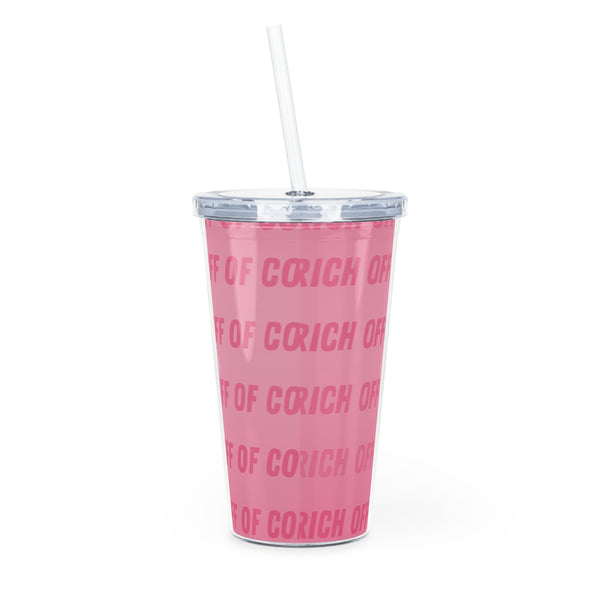 Rich off of Content Tumbler with Straw