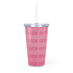 Rich off of Content Tumbler with Straw